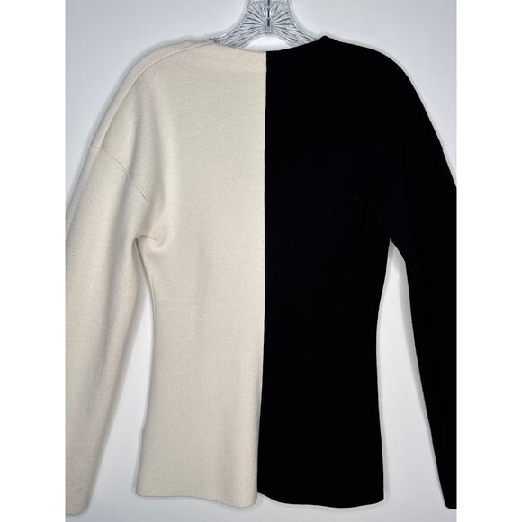 & Other Stories Stockholm Atelier Colorblock Wrap black & cream Cardigan XS - Picture 6 of 15